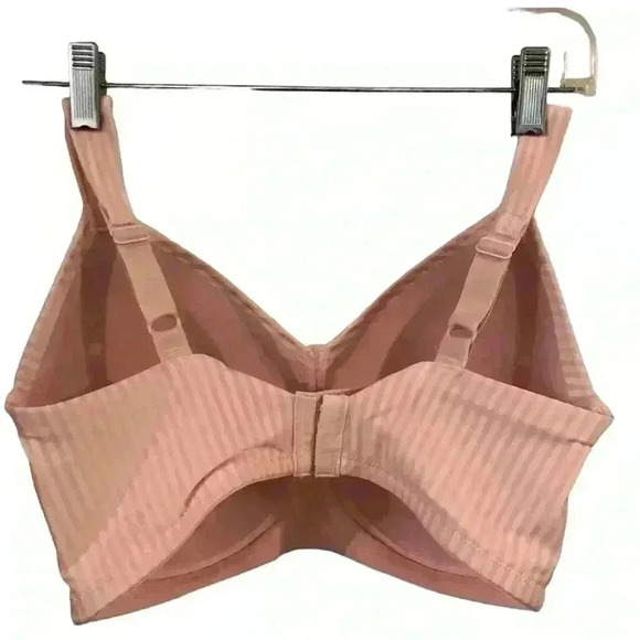 Playtex 36DDD Pink Stripe Padded Bra Underwires Wide Straps - Picture 4 of 5